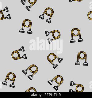 tube de résistance vecteur d'outil de fitness modèle sans couture tubes de résistance outil de fitness illustration de signe Illustration de Vecteur