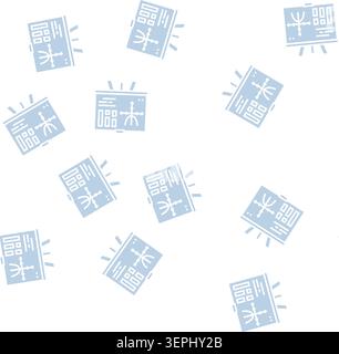 graphiques geek vecteur glyphe sans couture motif graphiques geek signe illustration Illustration de Vecteur