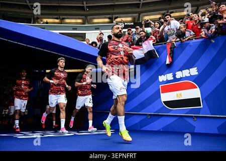 Seattle, États-Unis. 15 juin 2026. L'égyptien Mohamed Salah photographié avant un match de football entre l'équipe nationale belge Red Devils et l'Égypte, le lundi 15 juin 2026 à Seattle, le premier match de la phase de groupes de la Coupe du monde de la FIFA 2026 aux États-Unis d'Amérique. Les Diables rouges - Rode Duivels ont été attirés dans le groupe G. BELGA PHOTO DIRK WAEM Credit : Belga News Agency/Alamy Live News Banque D'Images