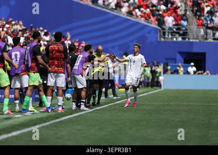 SEATTLE, WASHINGTON - 15 JUIN : SEATTLE, WASHINGTON - 15 JUIN : L'égyptien Emam Ashour (8) célèbre son but d'ouverture lors du match du Groupe G de la Coupe du monde de la FIFA 2026 entre la Belgique et l'Égypte au Seattle Stadium le 15 juin 2026, à Seattle, Washington, États-Unis. Photo de Mohamed Gamal / JNA Press (photo de Mohamed Gamal Tageldin / JNA Press via Nexpher images) Banque D'Images