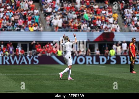 SEATTLE, WASHINGTON - 15 JUIN : SEATTLE, WASHINGTON - 15 JUIN : L'égyptien Emam Ashour (8) célèbre son but d'ouverture lors du match du Groupe G de la Coupe du monde de la FIFA 2026 entre la Belgique et l'Égypte au Seattle Stadium le 15 juin 2026, à Seattle, Washington, États-Unis. Photo de Mohamed Gamal / JNA Press (photo de Mohamed Gamal Tageldin / JNA Press via Nexpher images) Banque D'Images