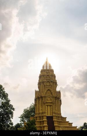 Monastère Wat Ounalom à Phnom Penh. Banque D'Images