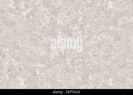 Gros plan d'une texture de surface de béton ou de calcaire gris clair naturel. Fond de pierre neutre pour la conception architecturale intérieure et extérieure moderne Banque D'Images