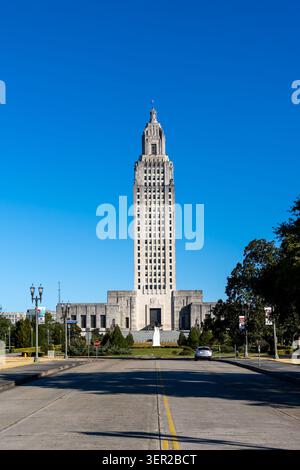 Bâtiment du Capitole de l'État de Louisiane à Baton Rouge, Louisiane, États-Unis. Banque D'Images