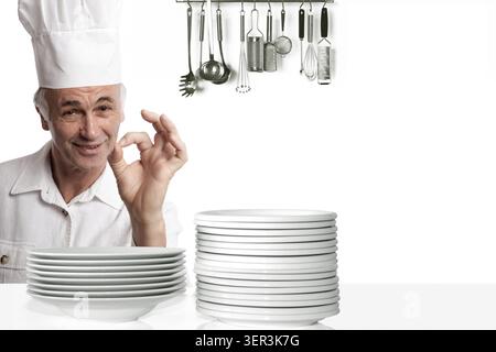 Geste de cuisson pour de la bonne nourriture Banque D'Images