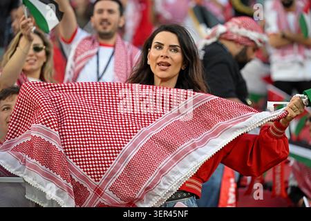 Santa Clara, California, USA. 16th June, 2026. Jordan fans, during the match between Austria and Jordan for the 1st round of the group J of the FIFA World Cup 2026, at San Francisco Bay Area Stadium, in Santa Clara, United States on June 16, 2026. Photo: Julian Medina/DiaEsportivo/Alamy Live News Credit: DiaEsportivo/Alamy Live News Banque D'Images