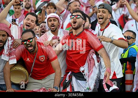 Santa Clara, California, USA. 16th June, 2026. Jordan fans, during the match between Austria and Jordan for the 1st round of the group J of the FIFA World Cup 2026, at San Francisco Bay Area Stadium, in Santa Clara, United States on June 16, 2026. Photo: Julian Medina/DiaEsportivo/Alamy Live News Credit: DiaEsportivo/Alamy Live News Banque D'Images