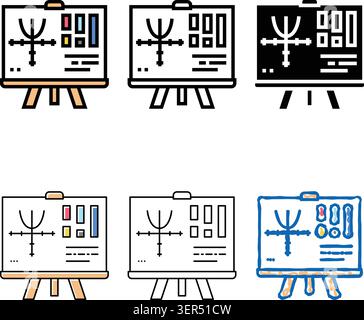 vecteur d'icône de styles de couleur geek graphiques. panneau graphique geek. symbole isolé Illustration de Vecteur