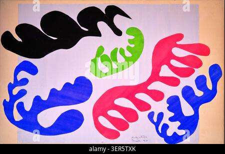 France, Paris (75), la lagune, Henri Matisse, collage, 1944 Banque D'Images