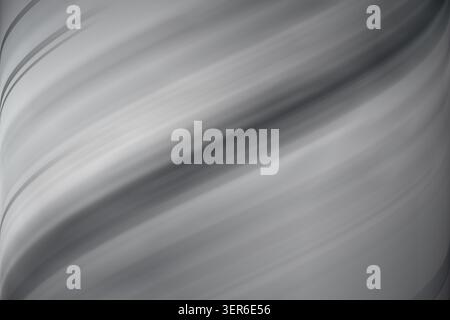 Un fond abstrait avec des lignes diagonales lisses et fluides dans différentes nuances de gris, créant une esthétique monochrome élégante et moderne. Banque D'Images
