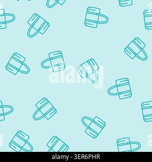 sac en cuir thrift driven mode vector line modèle sans couture sac en cuir thrift driven illustration de signe de mode Illustration de Vecteur
