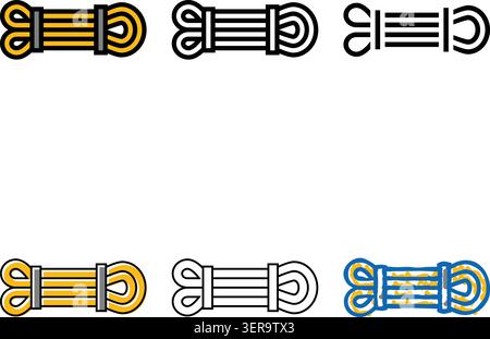 vecteur d'icône de couleur d'outil de fitness de bande de résistance. dispositif de conditionnement physique à bande de résistance multiple. symbole isolé Illustration de Vecteur