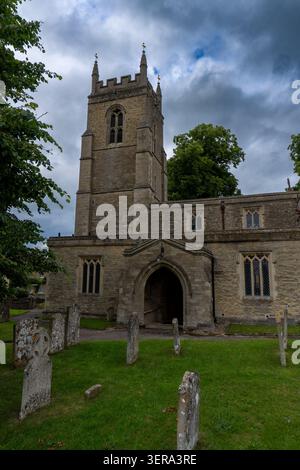 L'église de St Edmund à Warkton, Northamptonshire Angleterre Banque D'Images