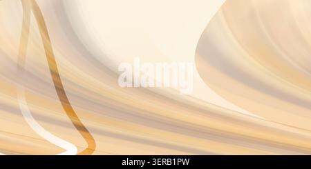 Un fond abstrait doux présentant des courbes douces et fluides dans des tons élégants de beige, crème et bronzage léger, évoquant un sentiment de calme et de luxe. Banque D'Images