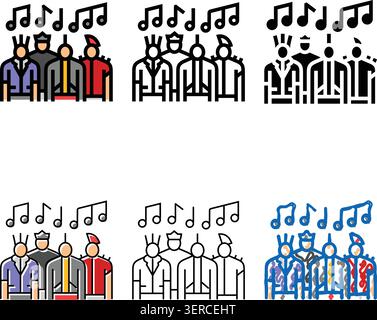 vecteur d'icône de couleur de style de sous-culture de punk bands. semble punk bandes signe de style subculture. symbole isolé Illustration de Vecteur
