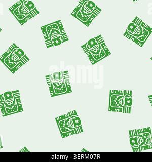cheminée de chocolat chaud vecteur d'hiver glyphe sans couture motif chaud cheminée de chocolat d'hiver illustration de signe Illustration de Vecteur