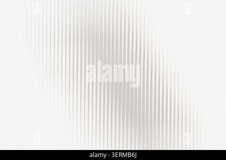 Un fond abstrait minimaliste avec des lignes verticales subtiles et un dégradé gris clair doux, créant une texture visuelle épurée et moderne. Banque D'Images