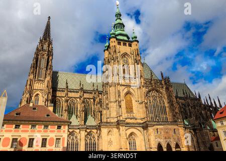 La Cathédrale Saint-Guy de Prague, en République Tchèque Banque D'Images