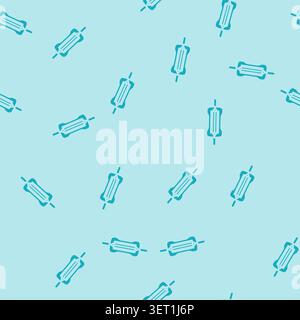 motif sans couture de vecteur de glyphe de composant electronique a resistance a film de carbone. illustration fine du composant électronique de résistance à couche de carbone Illustration de Vecteur