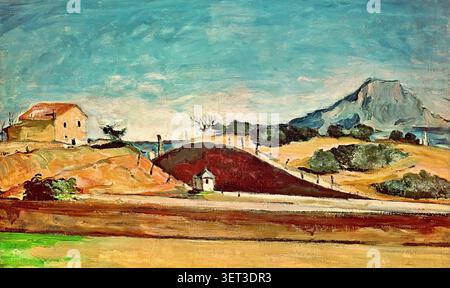 La tranchée de chemin de fer (c. 1870) par Paul Cézanne Banque D'Images