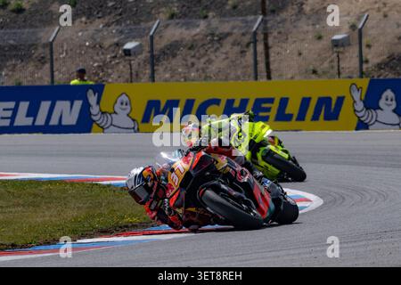 37 ACOSTA Pedro (spa), Red Bull KTM Factory Racing, KTM RC16, action lors du MotoGP Monster Energy Grand Prix de Tchéquie 2026, à Brno, du 19 au 21 juin, en République Tchèque - photo Studio Milagro / DPPI Banque D'Images