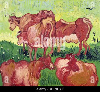 Vaches (d'après Jordaens) (1890) par Vincent van Gogh | ArchiVerse Banque D'Images