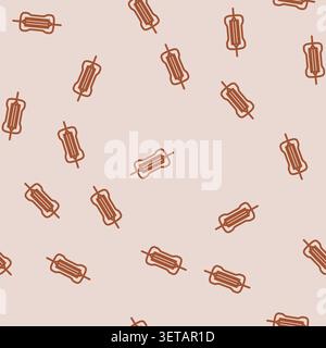 ligne de composant électronique de résistance à couche de carbone à structure sans couture de composant électronique de résistance à couche de carbone à ligne mince Illustration de Vecteur