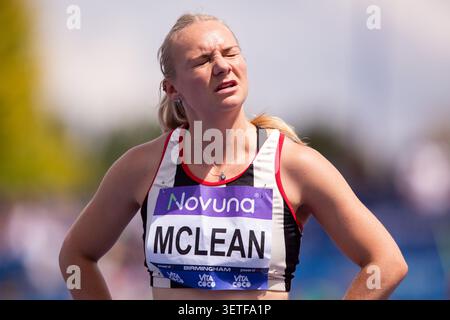 Birmingham, Royaume-Uni. 21 juin 2026. Photo de Hayley McLean devant la finale du 400 m haies des femmes aux Championnats britanniques d'athlétisme au Alexander Stadium de Birmingham le 21 juin 2026. Crédit : SPP Sport Press photo. /Alamy Live News Banque D'Images