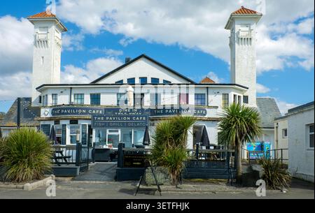 The Pavilion Cafe, Ayr, Ayrshire, Écosse. ROYAUME-UNI. Le bâtiment est une ancienne salle de concert et salle polyvalente, construite en 1911. Banque D'Images