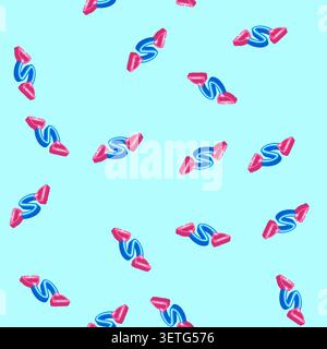 motif isométrique sans couture pour outil de fitness à bande de résistance. illustration du signe de l'outil de fitness de la bande de résistance Illustration de Vecteur