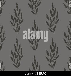 Texture de silhouette de branche botanique sombre Illustration de Vecteur