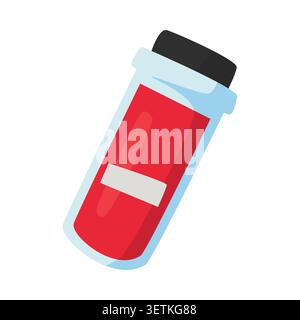 Illustration d'échantillon de sang représentant l'analyse médicale et la recherche dans un cadre de laboratoire pour le diagnostic de soins de santé Illustration de Vecteur