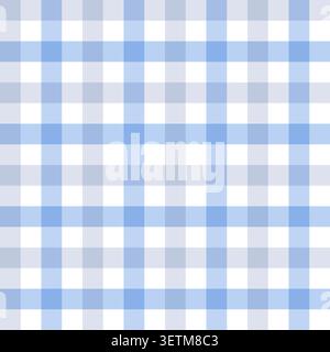 Motif Vichy bleu sans couture. Fond à carreaux bleu clair classique pour les conceptions de surface et numériques. Illustration de Vecteur