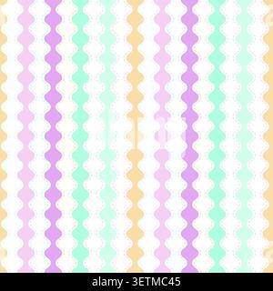 Motif sans couture de couleurs pastel verticales à rayures ondulées géométriques abstraites Illustration de Vecteur