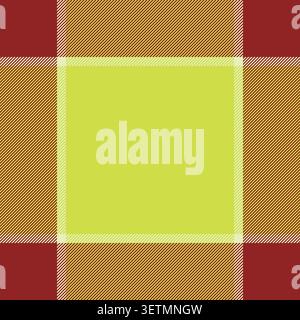 Menu à carreaux sans couture, texture de tissu de modèle de marketing. Fond vectoriel de tartan textile complet dans la palette de couleurs citron vert et rouge. Illustration de Vecteur
