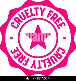 étiquette autocollante cruelty free. Signe vectoriel. badge sceau sans cruauté Illustration de Vecteur