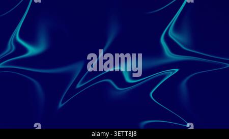 Vagues de liquide bleu abstrait et sarcelle créant un fond fluide et élégant Banque D'Images