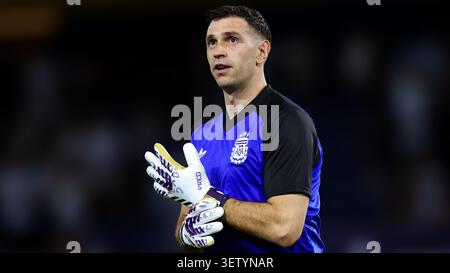 Buenos Aires, Argentine, 27 mars 2026. Emiliano Martínez de l'Argentine lors du match amical international entre l'Argentine et la Mauritanie Banque D'Images