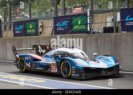 Spa, Belgique, 8 mai 2026. #35 Alpine A424 de António FÉLIX DA COSTA (POR) et Charles MILESI (FRA) et Ferdinand HABSBURG (AUT) (ÉQUIPE D'ENDURANCE ALPINE). Crédit : Tracey Allan-McWilliams Banque D'Images