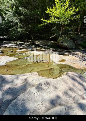Les magnifiques chutes Kaaterskill près du lac North South à Haines Falls, NY, nichées dans les montagnes Catskill. Superbe vue sur les chutes d'eau, Banque D'Images