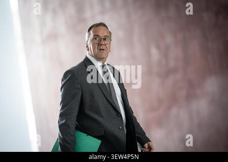 Arrivée à la Chancellerie - Boris Pistorius, ministre fédéral de la Défense Banque D'Images