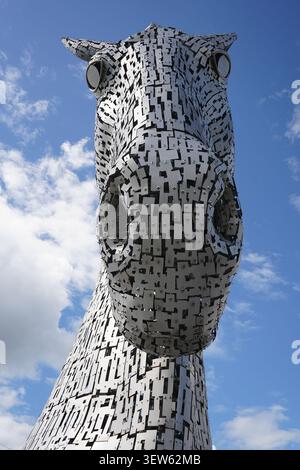 Les sculptures Kelpies Horse Head à Falkirk en Écosse Banque D'Images