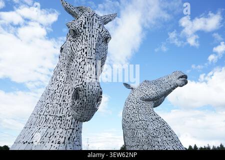 Les sculptures Kelpies Horse Head à Falkirk en Écosse Banque D'Images