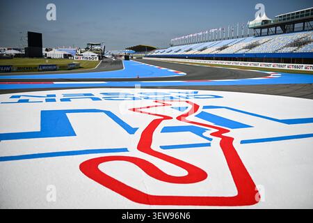 Track details during the 2025 MotoGP Tissot Grand Prix of the Netherlands, Netherlands GP, on the TT Circuit Assen, from June 26 to 28, in Netherlands - Photo Studio Milagro / DPPI Banque D'Images