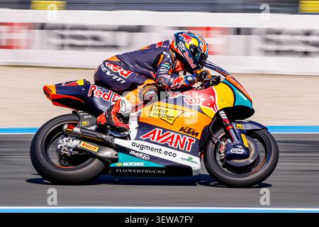 Collin Veijer of Netherlands and riding for Red Bull KTM Ajo during the Moto2 Free Practice on Day 1 of the Tissot Grand Prix of the Netherlands at TT Circuit Assen on June 26, 2026 in Assen, Netherlands. (Credit: Wart Brinkerhof/MTB-Photo/Alamy Live News) Banque D'Images