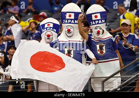 Arlington, États-Unis. 25 juin 2026. Fans du Japon Football/Football : Coupe du monde de la FIFA 2026 match entre le Japon et la Suède au stade Dallas à Arlington, États-Unis . Crédit : Mutsu KAWAMORI/AFLO/Alamy Live News Banque D'Images