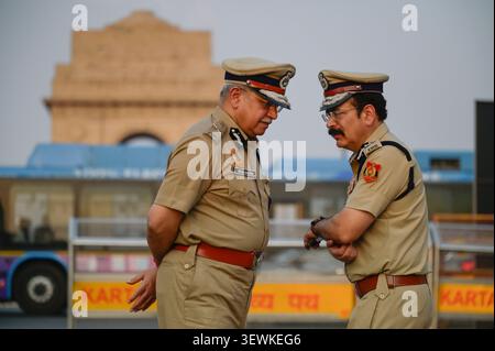 New Delhi, Inde. 27 juin 2026. NEW DELHI, INDE - JUIN 27 : le commissaire de police de Delhi Satish Golchha avec SPL CP Neeraj Thakur lors d'un méga programme de sensibilisation organisé par la police de Delhi à l'occasion de la Journée internationale contre l'abus et le trafic illicite de drogues à Kartavya Path le 27 juin 2026 à New Delhi, Inde. (Photo de Raj K Raj/Hindustan Times/Sipa USA ) crédit : Sipa USA/Alamy Live News Banque D'Images