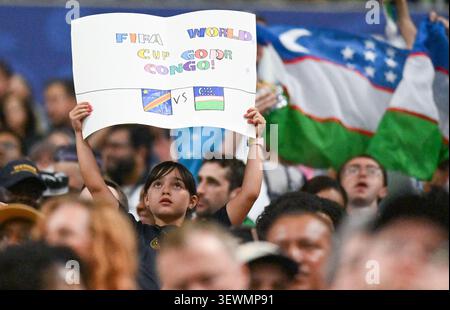 Atlanta, États-Unis. 27 juin 2026. Les supporters sont vus avant le match du groupe K entre la République démocratique du Congo et l'Ouzbékistan lors de la Coupe du monde de la FIFA 2026 au stade Atlanta, aux États-Unis, le 27 juin 2026. Crédit : Ju Huanzong/Xinhua/Alamy Live News Banque D'Images