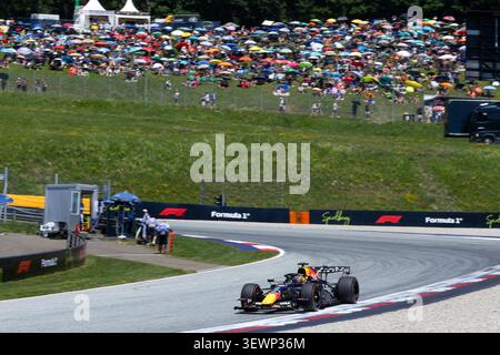 Spielberg, Austria. 27th June, 2026. 6/27/2026 - (3) Max Verstappen (NED) - Oracle Red Bull Racing - Red Bull RB22 - Red Bull Ford during the Practice3 session of Formula 1 Rolex Austrian Grand Prix 2026 at Red Bull Ring in Spielberg, Austria. Round 10 of the 2026 FIA Formula One World Championship, held June 26-28, 2026. The Red Bull Ring in Spielberg, set amid the scenic hills of Styria, is one of the shorter circuits on the calendar yet delivers intense wheel-to-wheel racing. (Photo by Alessio De Marco/Sipa USA) Credit: Sipa USA/Alamy Live News Banque D'Images