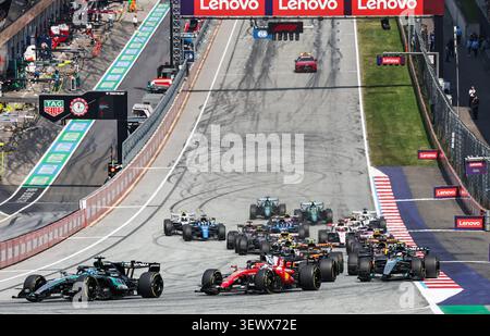 Spielberg, Autriche. 28 juin 2026. Les pilotes participent au Grand Prix de formule 1 d'Autriche au Red Bull Ring à Spielberg, en Autriche, le 28 juin 2026. Crédit : BaO Di/Xinhua/Alamy Live News Banque D'Images